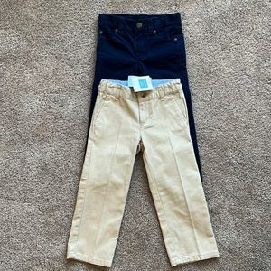 Lot of 2 Janie and Jack Toddler Boy Pants Size 3T